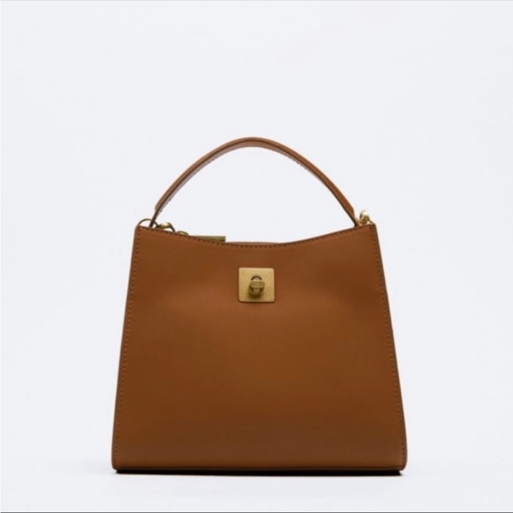 Zara Brown Tan Purse Bag Crossbody